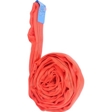 Sangle de levage 5T 3 mètres en polyester rouge pour le transport (1/5)
