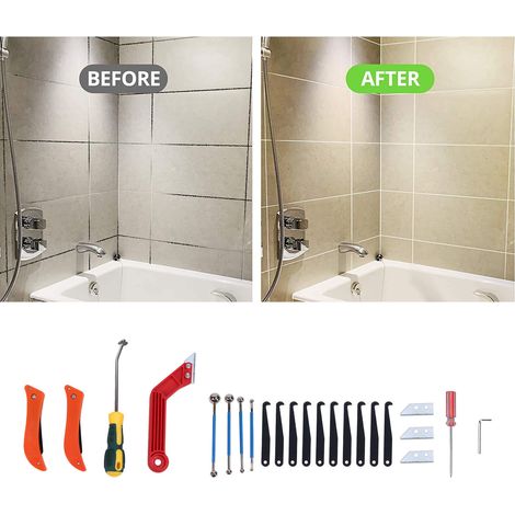 Outils pour enlever le joint, scie, scie à jointoyer à main, brosse de nettoyage des joints de carrelage, outils pour remplir et sceller le joint (1/5)
