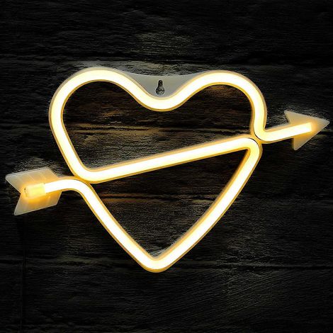 Plafonnier néon LED avec symboles alphanumériques et télécommande sans fil (1/5)