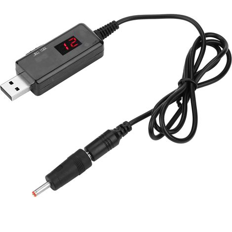 USB to DC Boost Cable Router Step up Voltage Converter Display 9V/12V