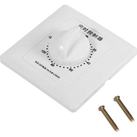 AC 220 V Interrupteur Minuterie Pompe Haute Performance Commande Électronique Compte à Rebours Mécanique à Minuterie Socket Time Switch 86 Panneau(120min) (1/5)