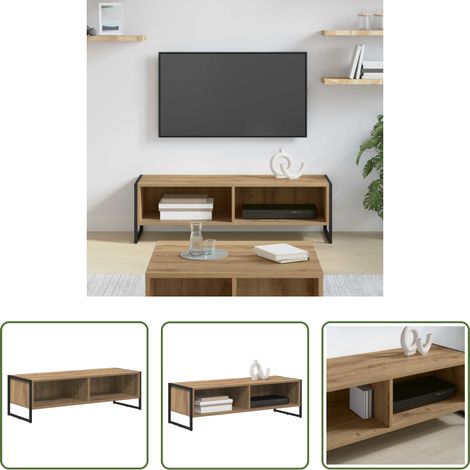 vidaXL Industriestil - TV-Schränk Kunsthandwerk Eiche 100 x 36,5 x 30,5 cm (1/5)