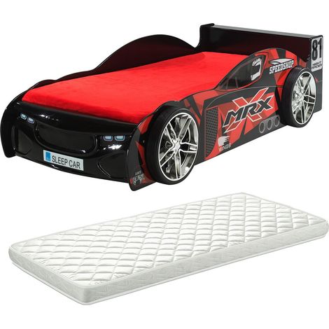 FURIOUS - Lit Voiture de Course 90x200cm avec Matelas (1/2)