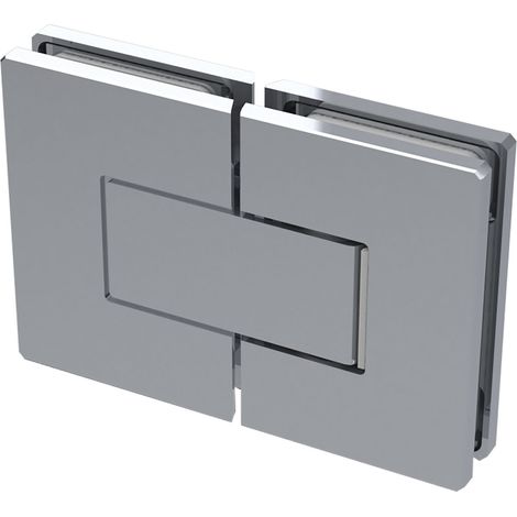 Duschtür Scharnier 8505N 180 Grad Glas-Glas, Messing verchromt poliert (1/3)