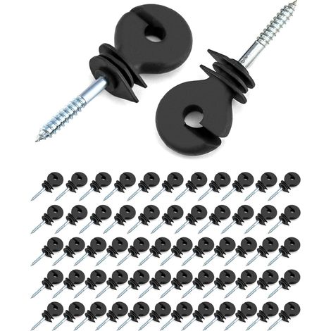 60 pezzi di isolatori ad anello, isolatori per recinzioni elettriche, per corde, fili e trefoli