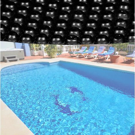Bàche Couverture Piscine Ronde à Effet Isolant - Noire. Diamètre 5 m (1/5)