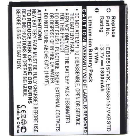 NX - Batterie téléphone, smartphone, GSM pour Samsung 3.7V 1800mAh - EB585157VKEB585157