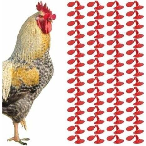 100 anti-pecking goggles for chickens, small anti-pecking goggles with bolts, universal anti-pecking protection for chickens, roosters, and pheasants. (1/4)