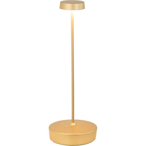 Lampada a led da tavolo Swap Oro opaco ricaricabile e dimmerabile con batteria fino a 12 ore