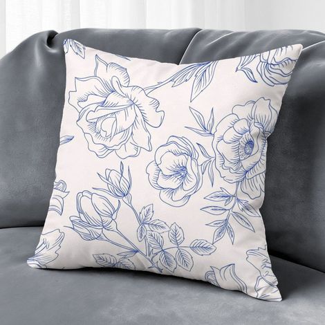 Housse de coussin fleurs colorées, décoration canapé salon maison,45×45cm (1/5)