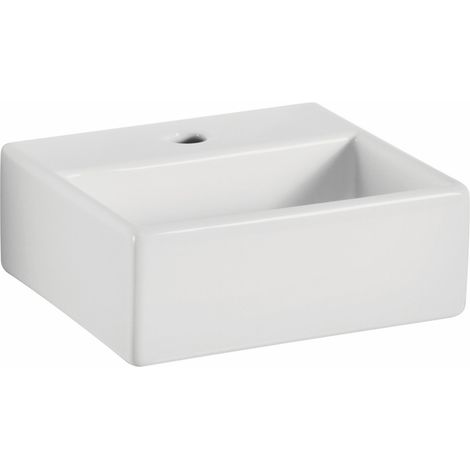 Lineabeta - Lavabo da appoggio/sospeso con foro rubinetto 32x29