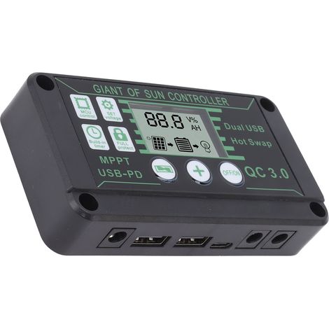 Régulateur de charge solaire MPPT ABS à mise au point automatique pour camping-cars, caravanes et bateaux 20 A (1/5)