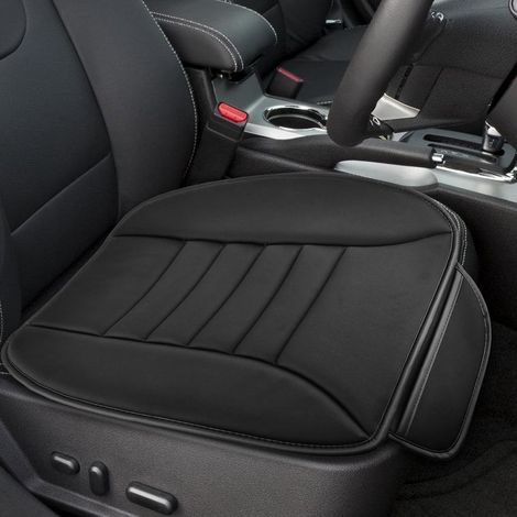Cuscino ortopedico in memory foam per sedili di auto e sedie da ufficio, nero, comodo e di supporto. (1/5)