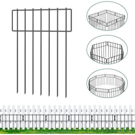 20x Gartenzaun Steckelement – Tierzaun Metall 43x33cm