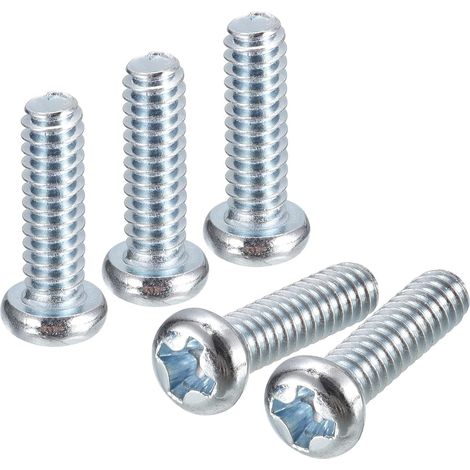 50Stk 6-32x1/2" Flachkopf Kreuzschlitz Maschinen Schrauben Verzinkt Karbonstahl Kreuzkopf (1/5)