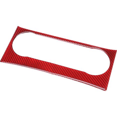 Baguette décorative en fibre de carbone rouge pour le panneau de commande des boutons de climatisation des modèles Mercedes-Benz Classe C W204 2011-2013 à conduite à gauche. (1/5)