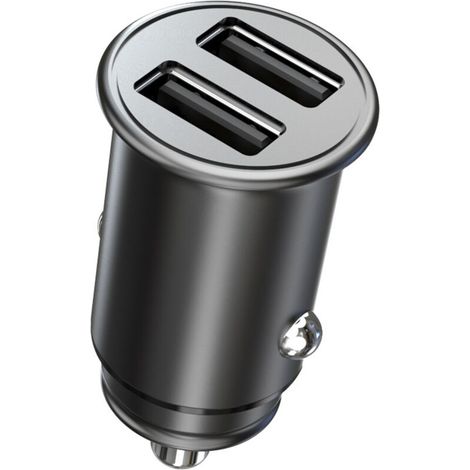 USB Car Charger, Ultra Compact 24W/4.8A USB Car Charger, Aluminum Alloy Fast Charging Car Charger for iPhone 14/14 Plus/14 Pro Max, iPad, Samsung Galaxy S22 NPTERBL