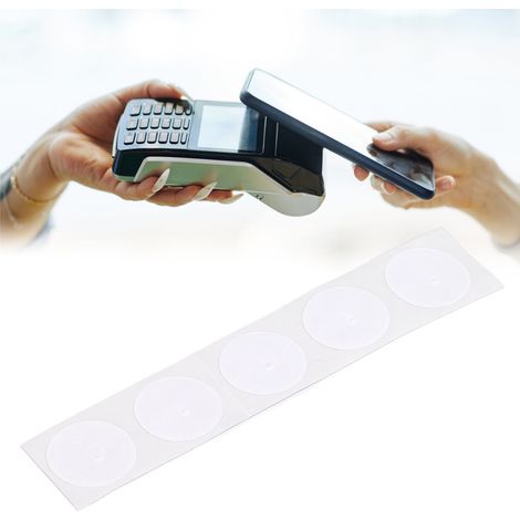 50 RFID-Chips, Hochfrequenz 13,56 MHz, selbstklebende UID-Tags, wiederbeschreibbar und kopierbar, Durchmesser 25 mm / 1 Zoll (1/5)