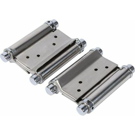 Green Mobility-2 Pcs Charnières de Porte 3ih Charnieres De Double Action Ressort Charnières De Porte en Acier Inoxydable pour Portes d'interieures Bar Cafe (1/5)