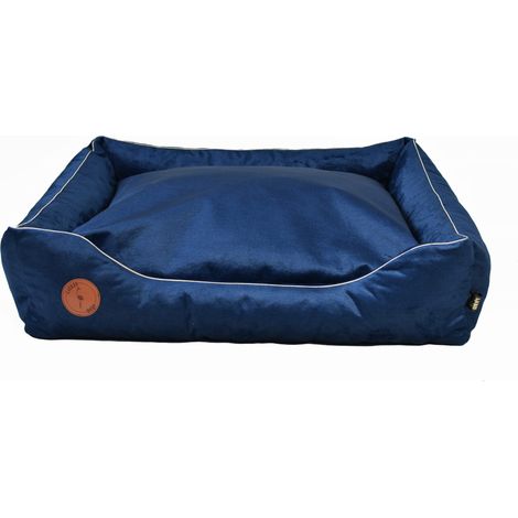 Caesar-Sofa, marineblauer Samt, M – 80 cm x 70 cm (1/5)