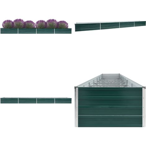 Garten-Hochbeet Verzinkter Stahl 600x80x45 cm Grün - Hochbeet - Gartenhochbeet - Stahlteich - Pflanzenbehälter - Gemüsegarten - Home & Living (1/5)