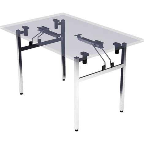 Corbetta Klapptischgestell Flexo 3 - Tischbeine verchromt - Breite 600mm - Höhe 710mm für Tischplatten bis 2000x800mm (1/2)