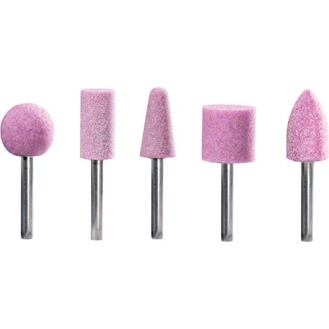 Metabo Set de meules sur tige en corindon supérieur, queue de 6 mm, 5 pièces (628335000) (1/2)