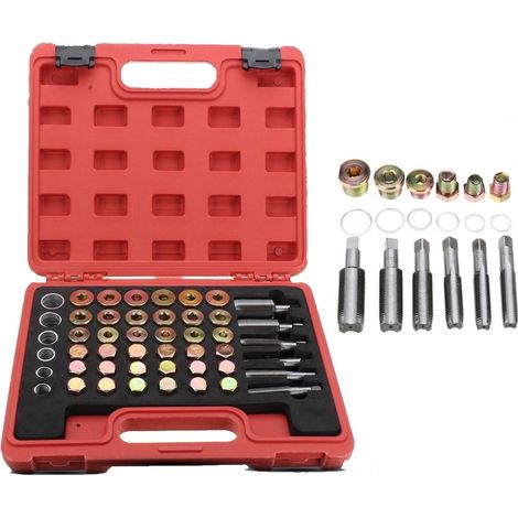 Juego Reparación de Rosca Tapon Carter Aceite y Cajas de Cambio 114 piezas