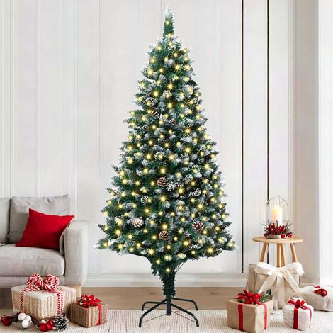 Künstlicher Weihnachtsbaum mit 300 LEDs mit Ständer Grün 180 cm (1/5)