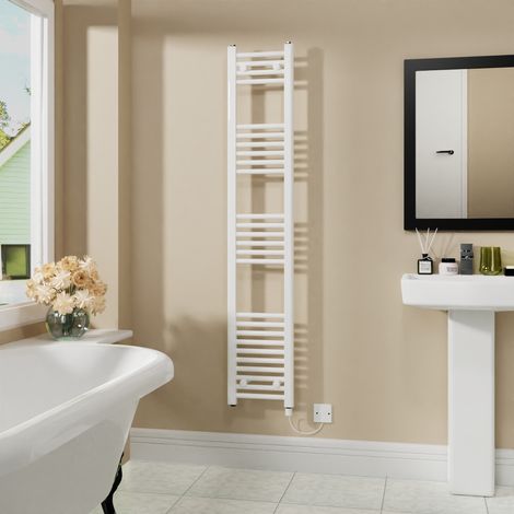 Electric Bathroom Radiator Straight White 1600x300mm 800W