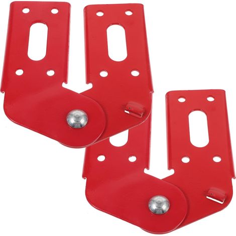 Charnières Robustes pour Réparation et Remplacement Lot de 2 Support Fiable et Polyvalent, Accessoires Rouges pour Échelle de Grenier et Escabeau (1/5)
