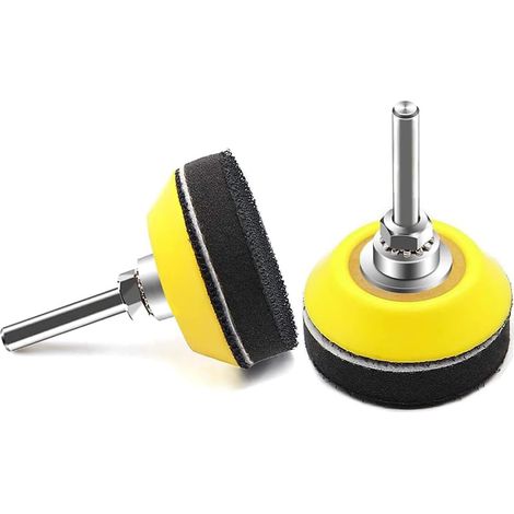 discos de lijado de 50 mm con placa de lijado y almohadillas de pulido con rosca de 1/4 de pulgada, cierre de velcro para lijadora y amoladora angular.