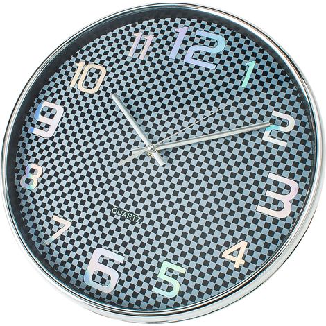 Küchenuhr schwarz/chrom rund 25cm küken (1/2)