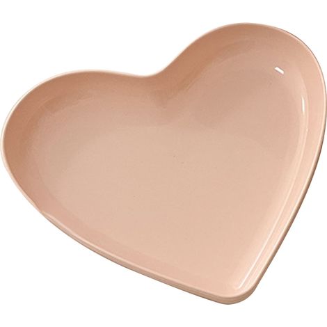Plat de service en forme de cœur, assiette plate en plastique facile à nettoyer, vaisselle de cuisine polyvalente pour fêtes, mariages, 1 plat (1/5)