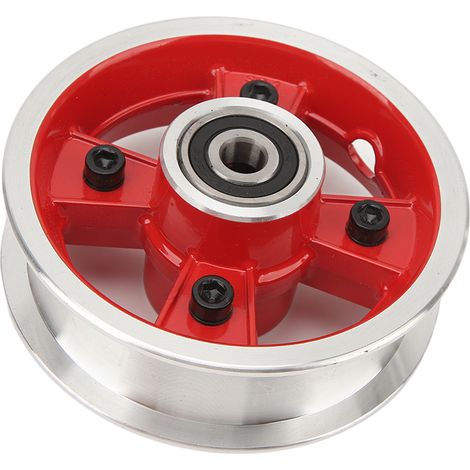 Moyeu de roue avant de trottinette électrique 8 pouces, jante en alliage d'aluminium, fente de moyeu 28 mm, rouge (1/5)