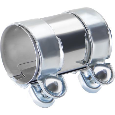 Collier de Serrage Collier D'échappement, 60mmx95mm Voitures en Acier Inoxydable Tuyau D'échappement Double Pince, Collier Echappement Conduits D’évacuation Universels