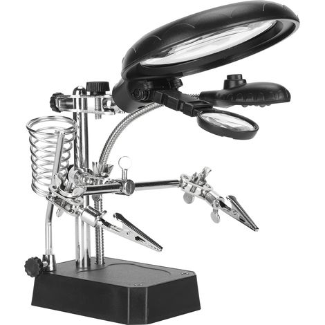 Outil d'installation pour support de lampe avec pince auxiliaire pour loupe et support de bureau réglable