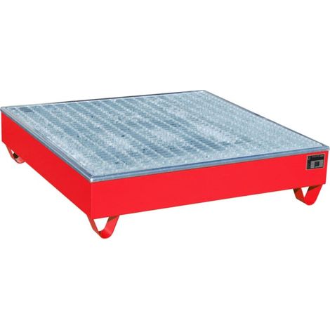 Bauer Südlohn Bac de rétention AW-4/A/PE, peint, rouge feu