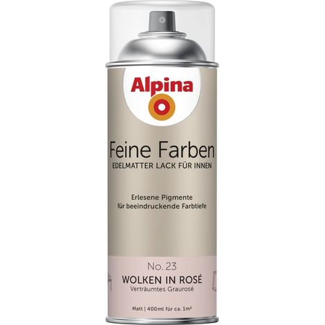 Alpina Feine Farben Sprühlack No. 23 Wolken in Rosé graurosé edelmatt 400 ml Sprühlacke (1/3)
