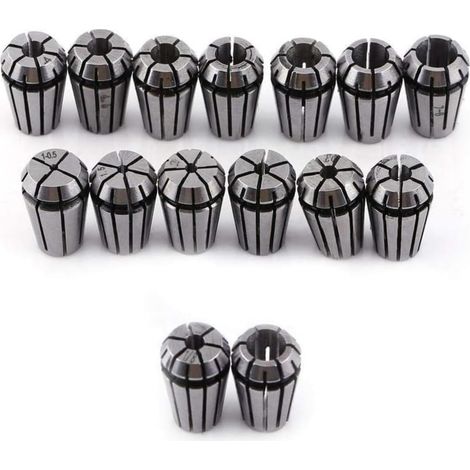 Pinces De Serrage ER11, 15 Pcs ER11 CNC Collet Pinces à Ressort ER11 CNC Fraisage Tour Mandrin Outil (1/5)