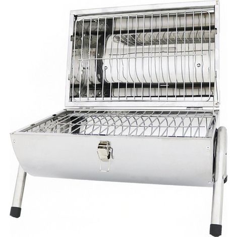 Oypla Portable Camping Stainless Steel Barrel BBQ Charcoal Barbecue (1/5)