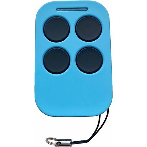 FLAMMKRAFT-Télécommande universelle multi-fréquences 280-868 MHz, compatible CAME/Liftmaster/Hörmann, bleue, 4 boutons, 1 pièce (1/4)