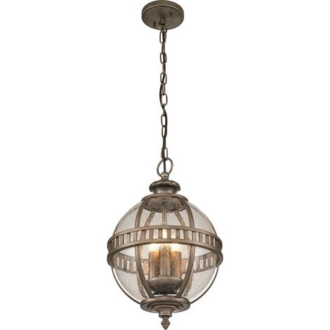 Elstead Halleron Suspension d'extérieur Halleron Chain Lantern, finition bronze bruni, IP44 (1/5)