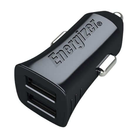 Caricabatterie da auto Energizer Classic - 2 porte USB-A 2,4 A 12 W (nero) (1/4)