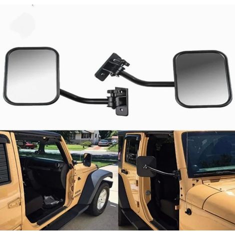Wrangler modified with JK JL single-pillar square rearview mirrors (1/4)