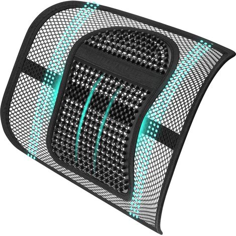 Support dorsal - Coussin de siège arrière en maille pour chaise de bureau, siège de voiture, maison (1/5)