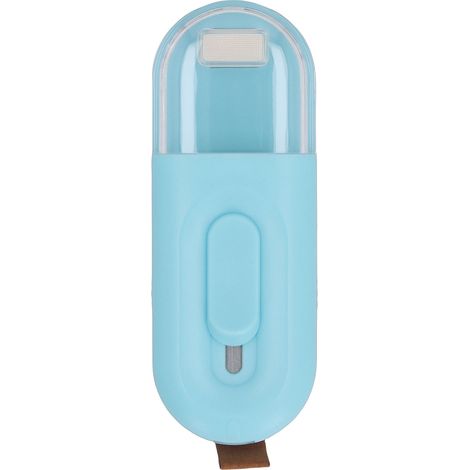 Mini scelleuse de sacs portative avec coupeur pour sacs de collation en plastique bleu (1/5)