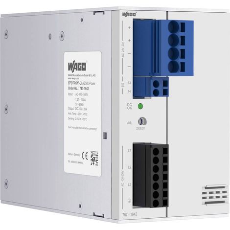 Alimentation rail DIN WAGO 787-1642 28.5 V 20 A 480 W 1 x W506511 (1/3)