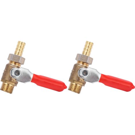 2 vannes à bille 1/4 multicouches en silicone résistantes à la corrosion durables pour accessoires de compresseur d'air (1/5)