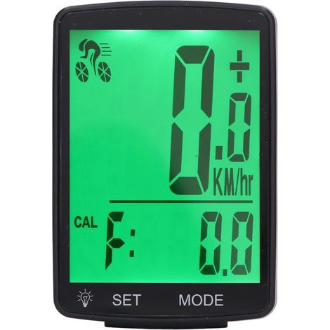 Longziming - Compteur de vélo sans fil avec écran LCD 2,8" rétroéclairé – Odomètre étanche avec capteur de cadence, compteur de vitesse et suivi du temps (1/5)
